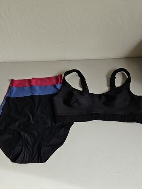 CHANTELLE 3 Pair Soft Stretch One-Size Seamless Briefs + Soft Stretch Bra